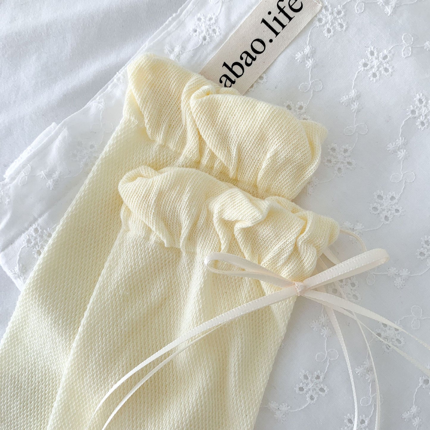 Summer Mesh Socks With Bow Detail