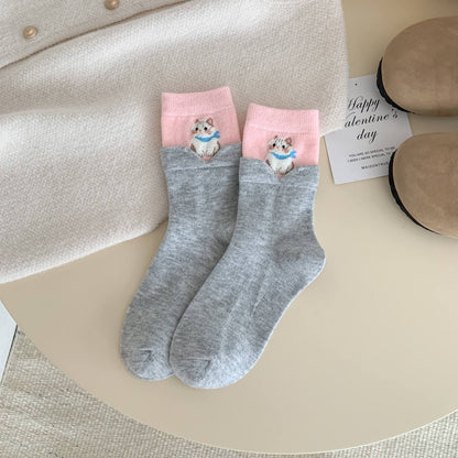Cozy Wool Socks With Cat Disign