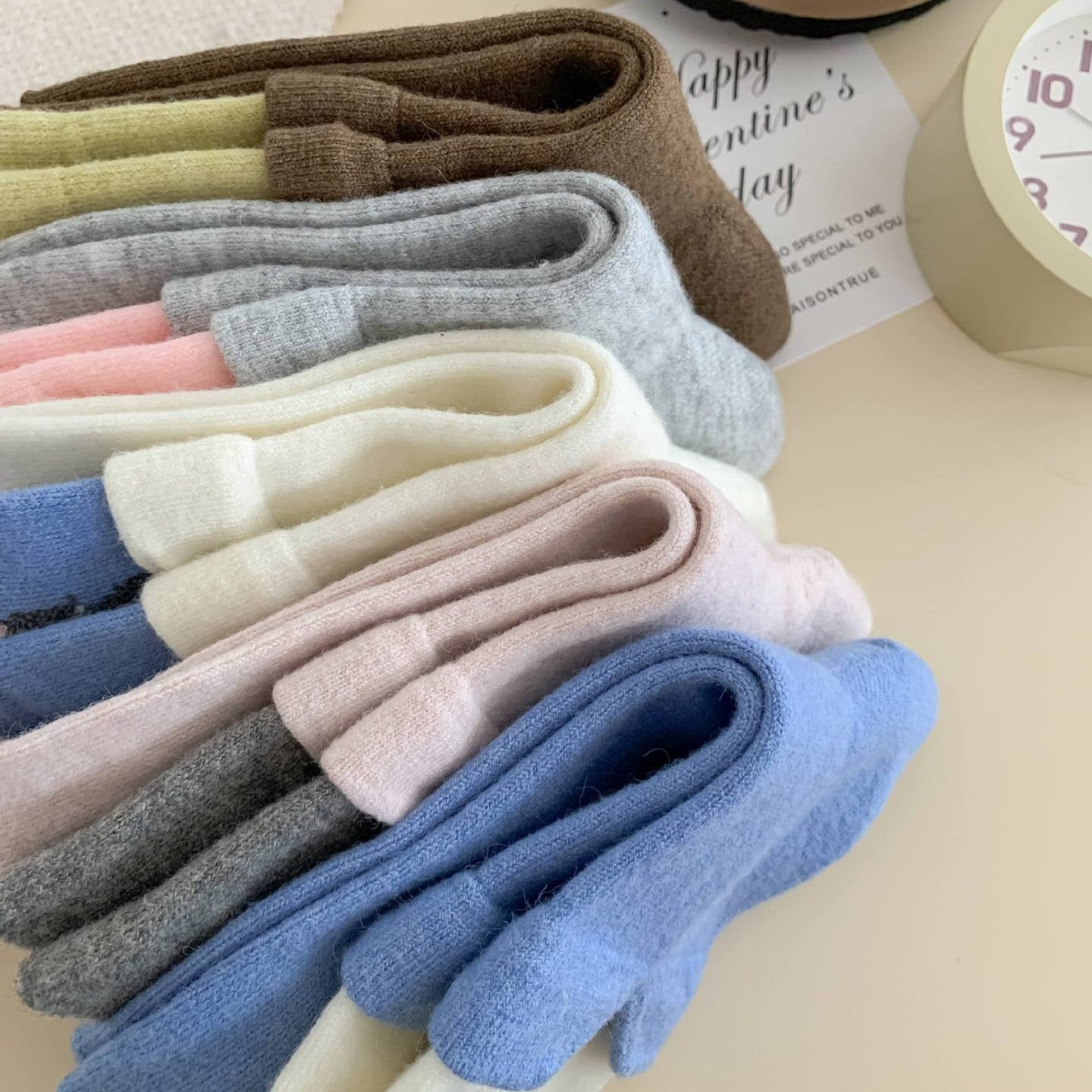 Cozy Wool Socks With Cat Disign