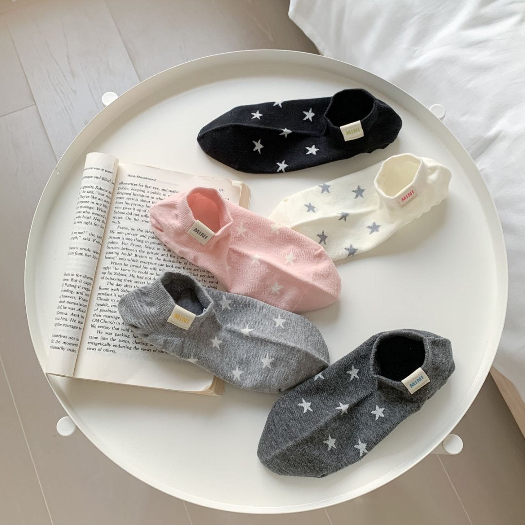 Star Knit No-Show Ankle Socks