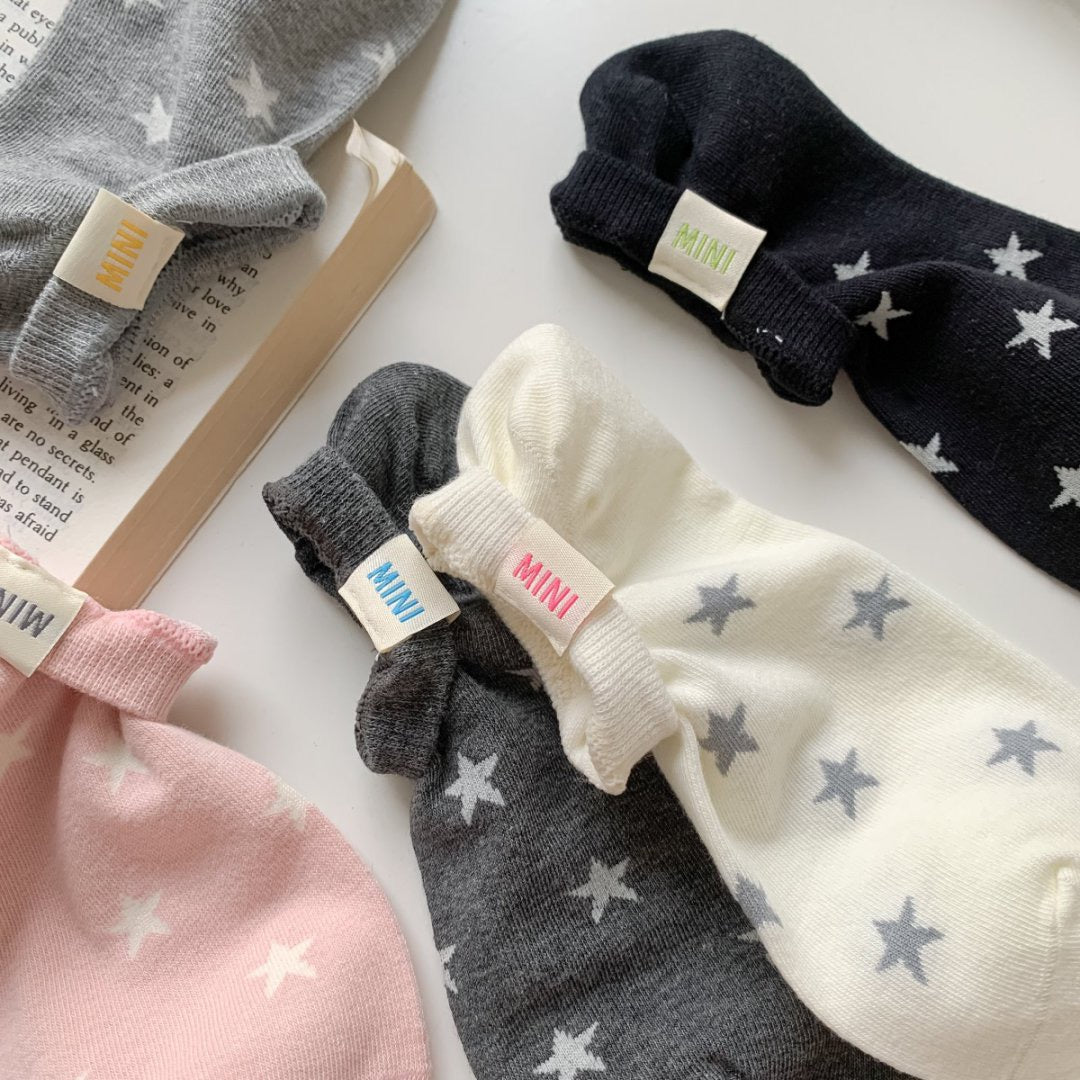 Star Knit No-Show Ankle Socks