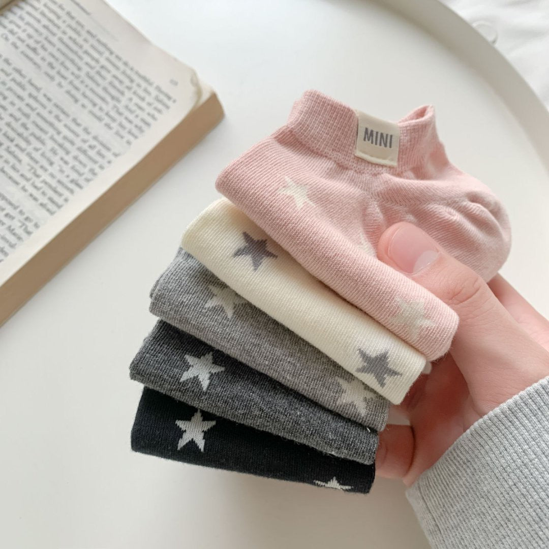 Star Knit No-Show Ankle Socks