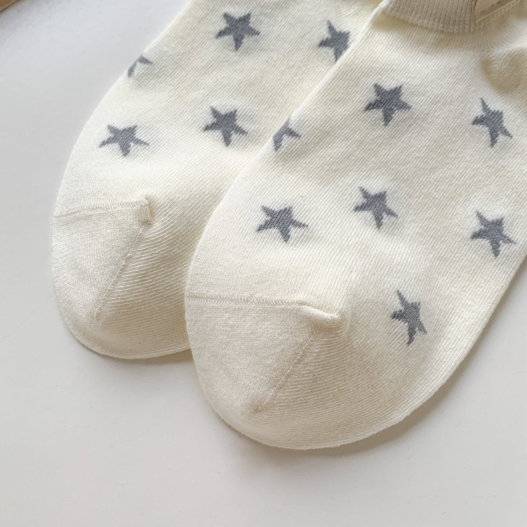 Star Knit No-Show Ankle Socks