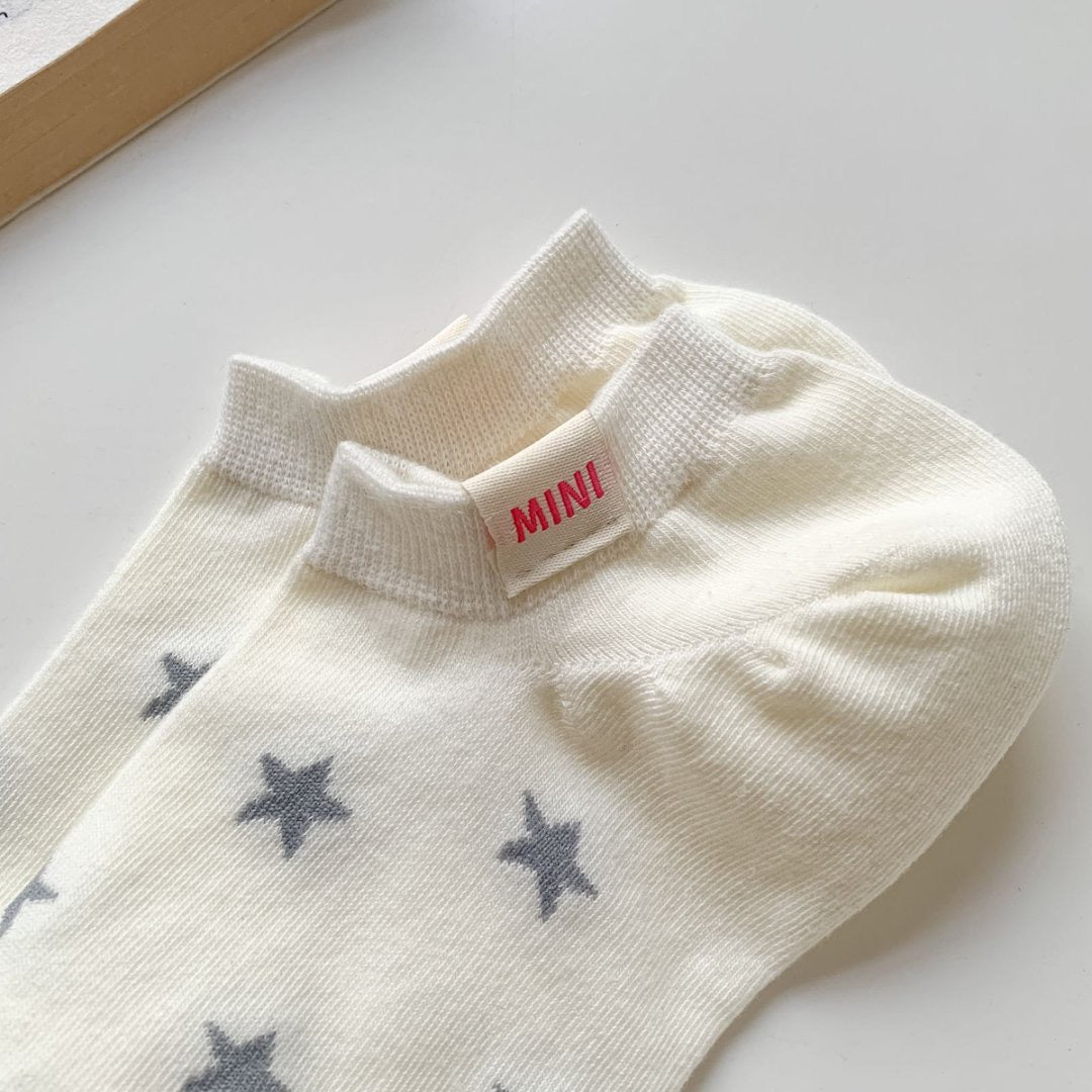Star Knit No-Show Ankle Socks