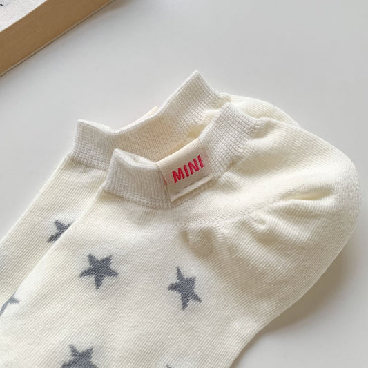Star Knit No-Show Ankle Socks