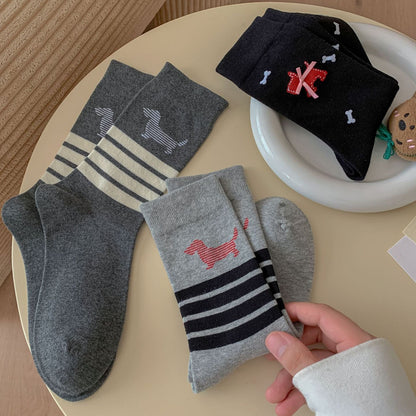 Minimalist Dachshund Puppy Crew Socks