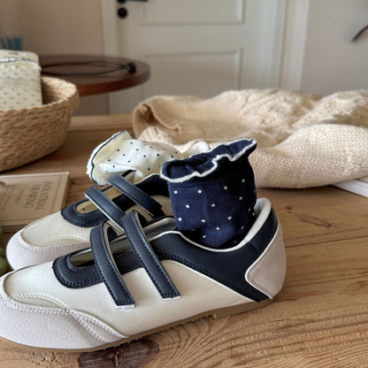 Polka Dot Elegant Edge Crew Socks