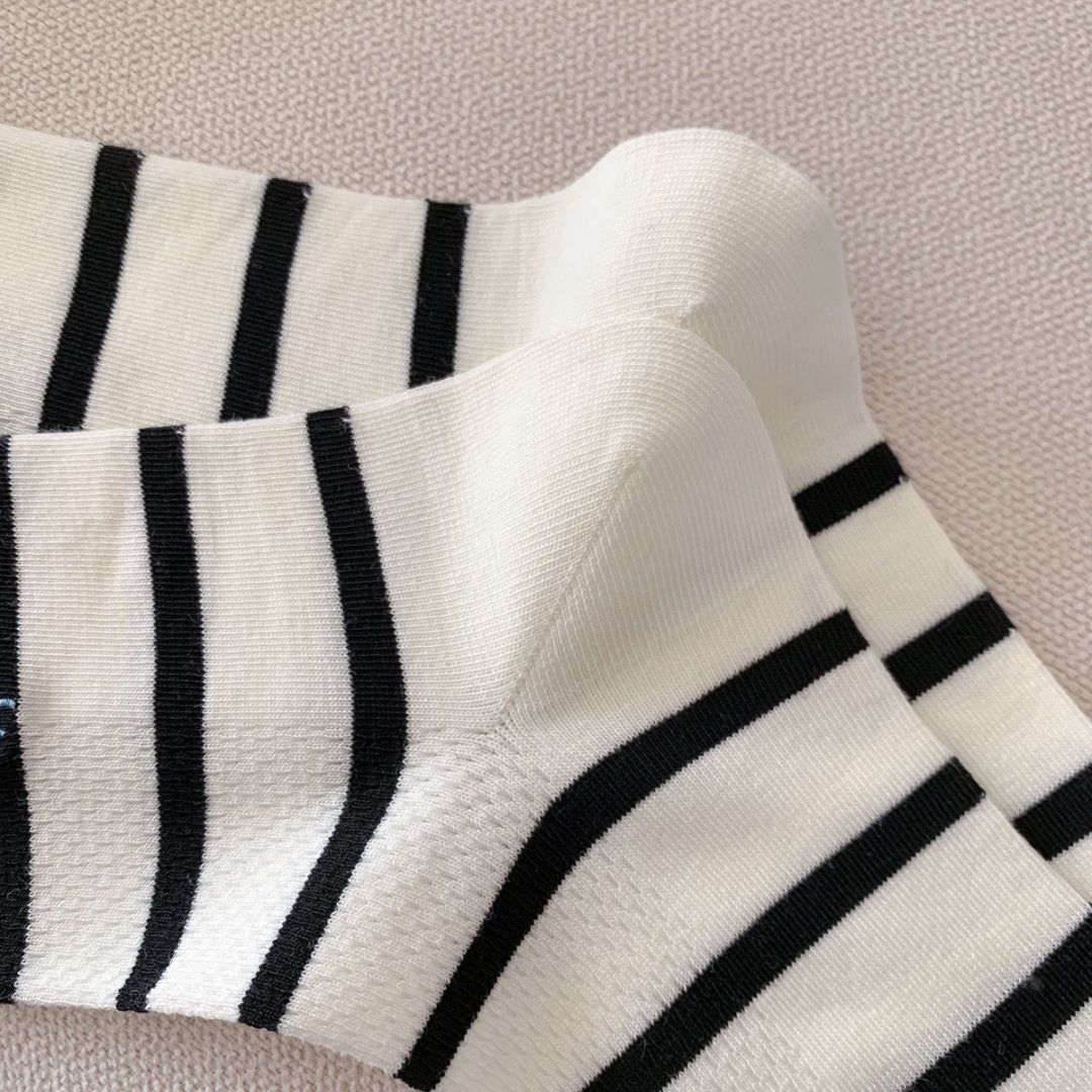 Daily Wear Striped Crew Socks