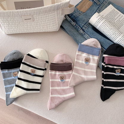 Daily Wear Striped Crew Socks