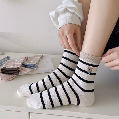 Daily Wear Striped Crew Socks