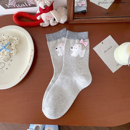 Fluffy Cute Animal Crew Socks