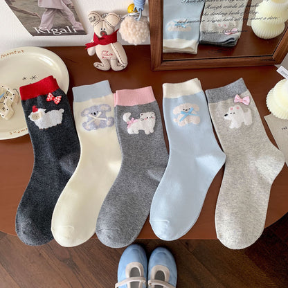 Fluffy Cute Animal Crew Socks