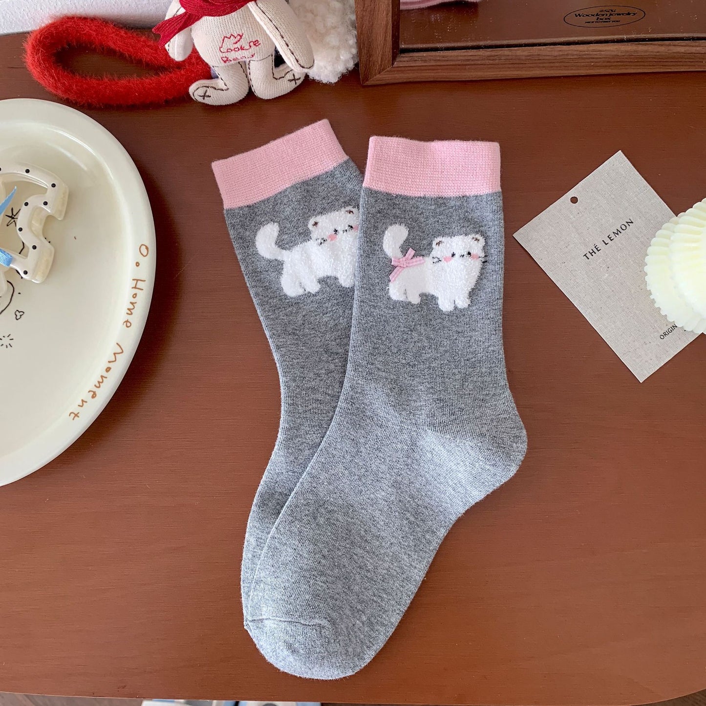 Fluffy Cute Animal Crew Socks