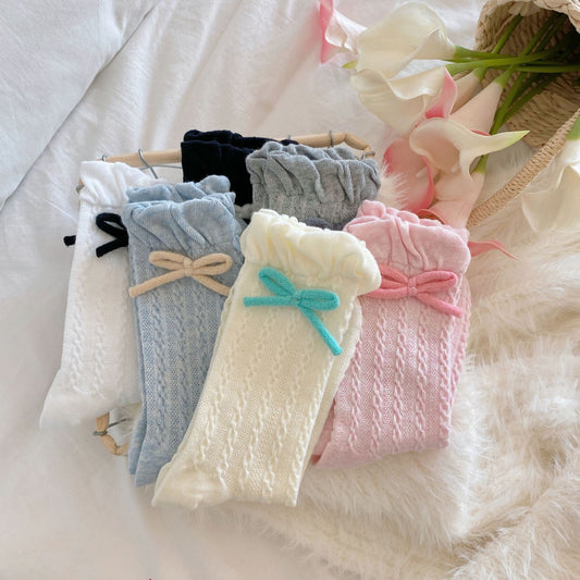 Elegant&Sweet Ruffled Crew Socks