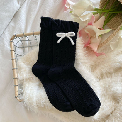 Elegant&Sweet Ruffled Crew Socks
