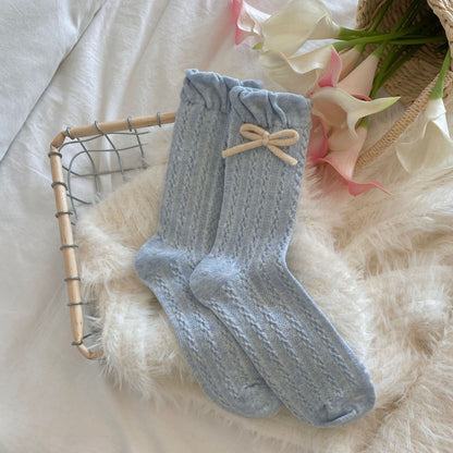 Elegant&Sweet Ruffled Crew Socks