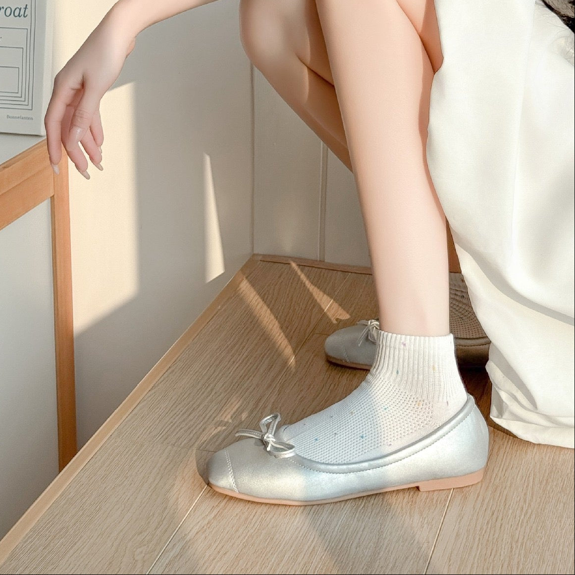 Colorful Speckled Mesh Ankle Socks