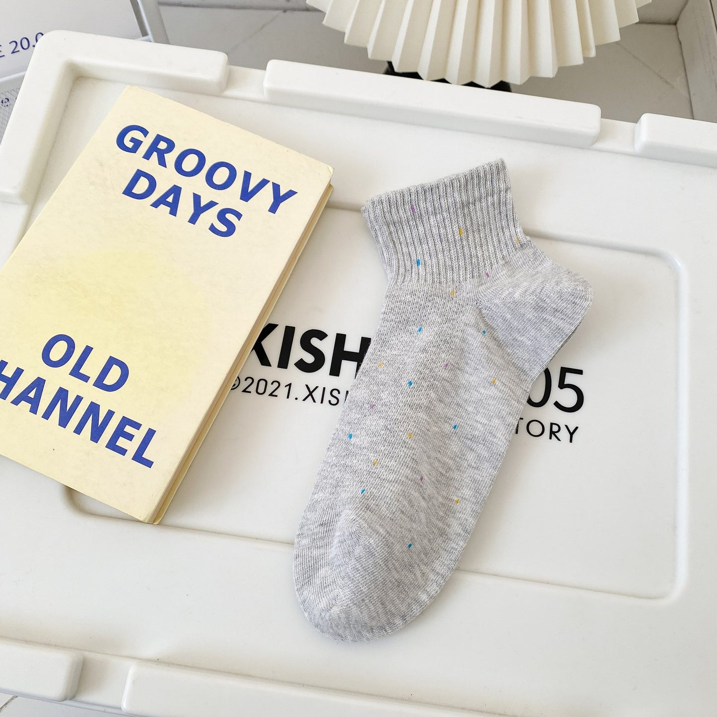 Colorful Speckled Mesh Ankle Socks