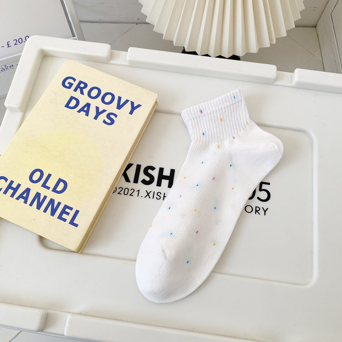 Colorful Speckled Mesh Ankle Socks