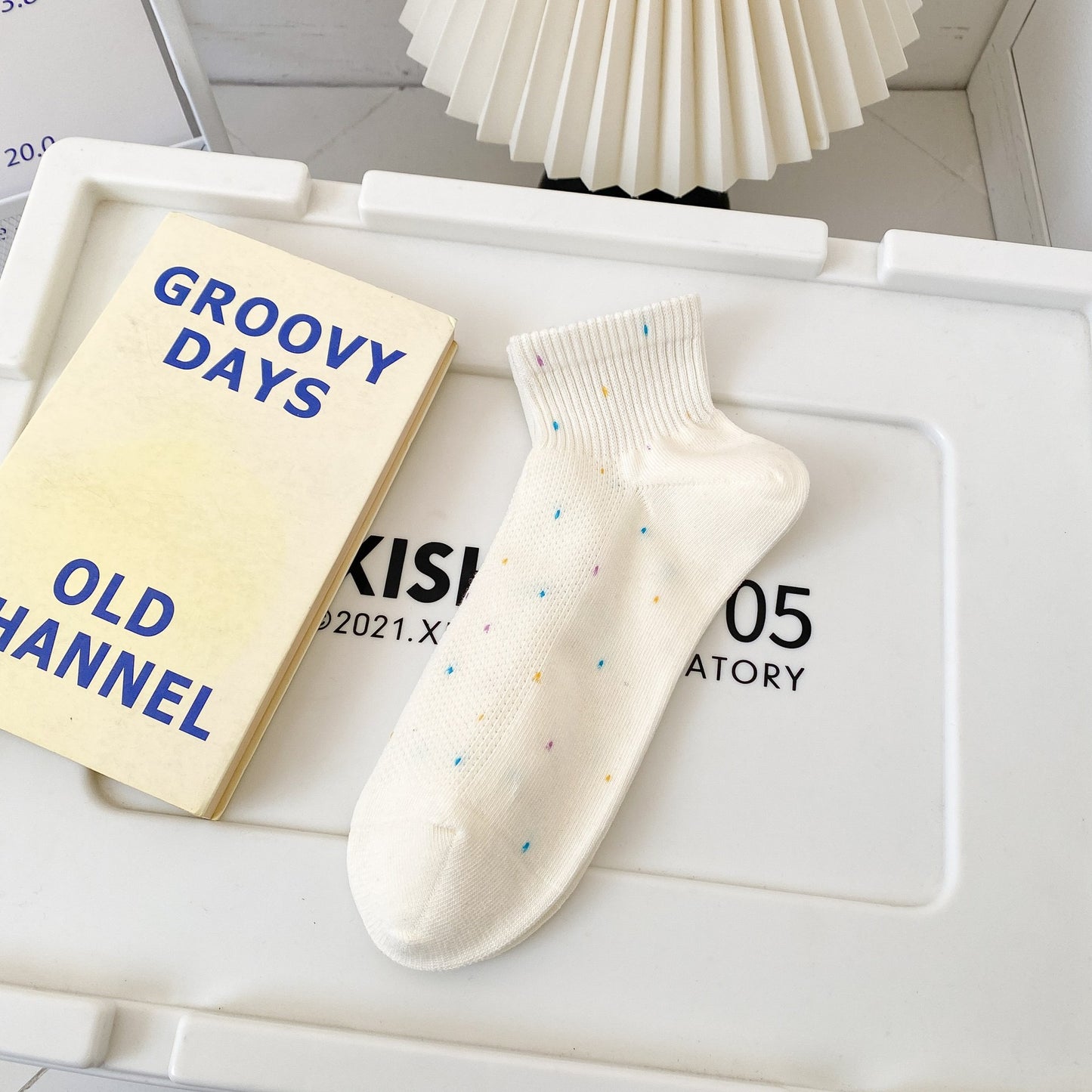 Colorful Speckled Mesh Ankle Socks