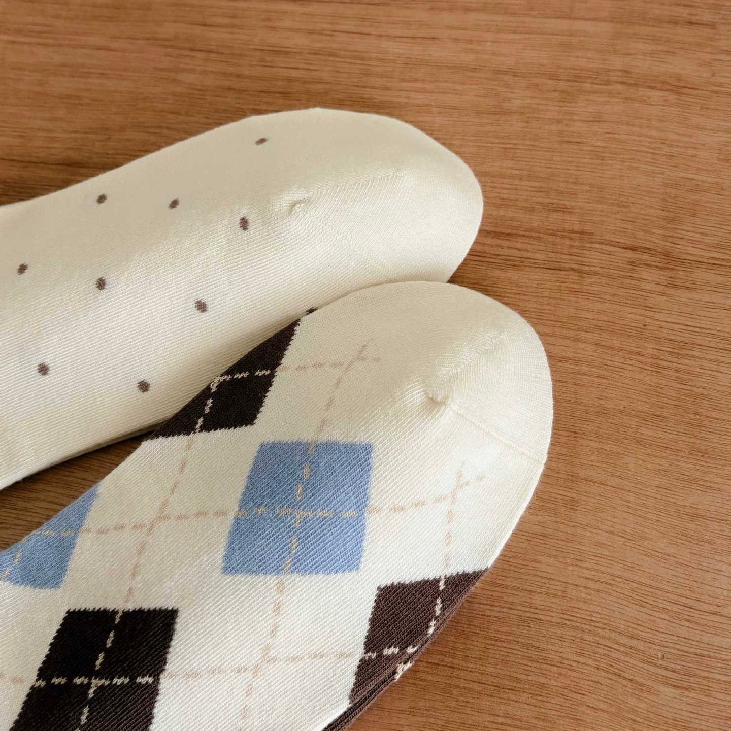 Argyle & Stripe Vintage Crew Socks