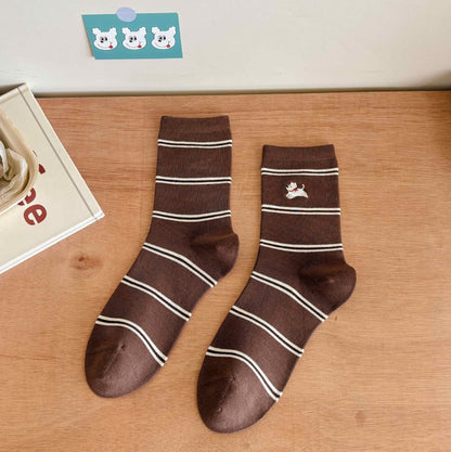 Argyle & Stripe Vintage Crew Socks
