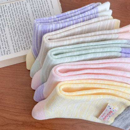 Colorful Spring Striped Crew Socks