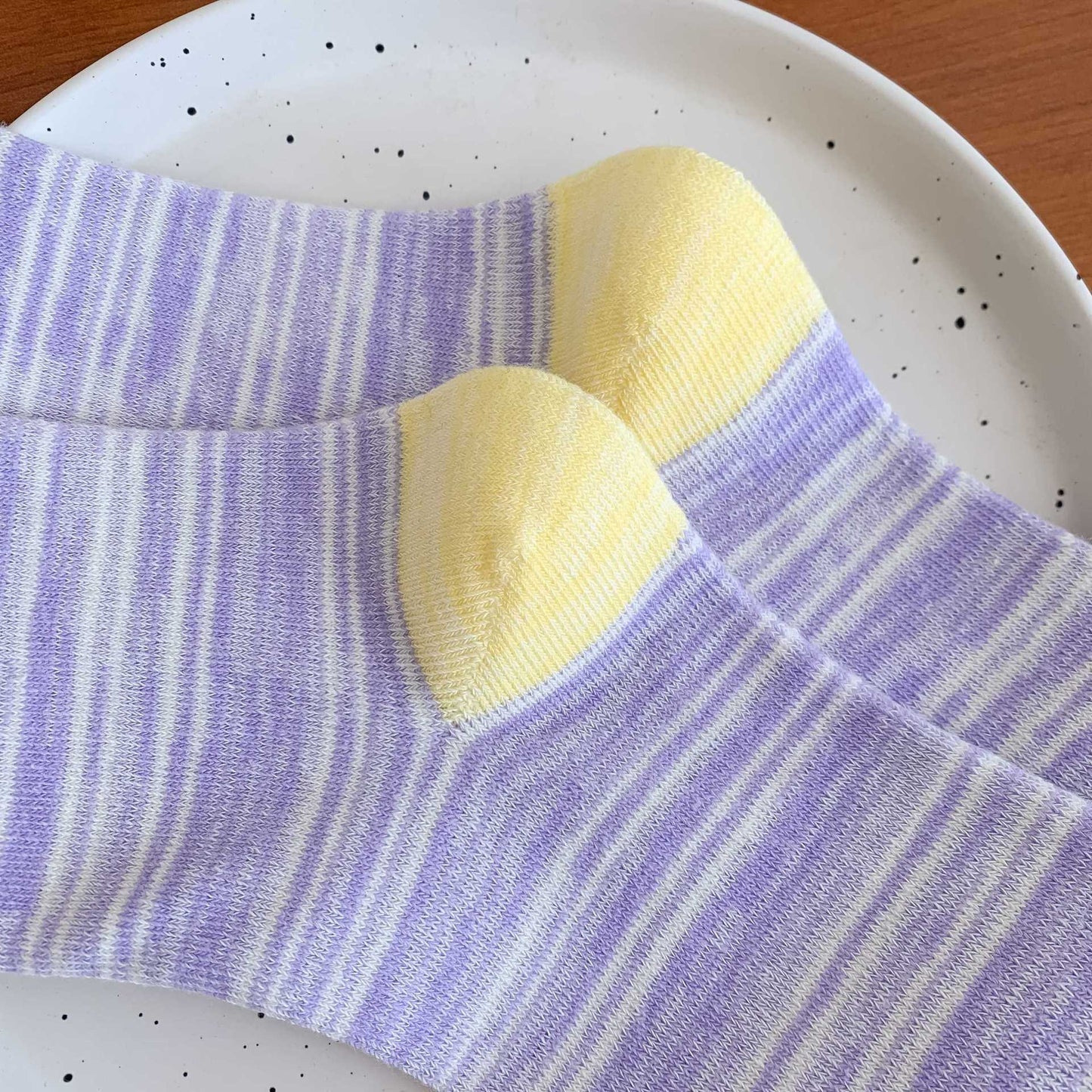 Colorful Spring Striped Crew Socks