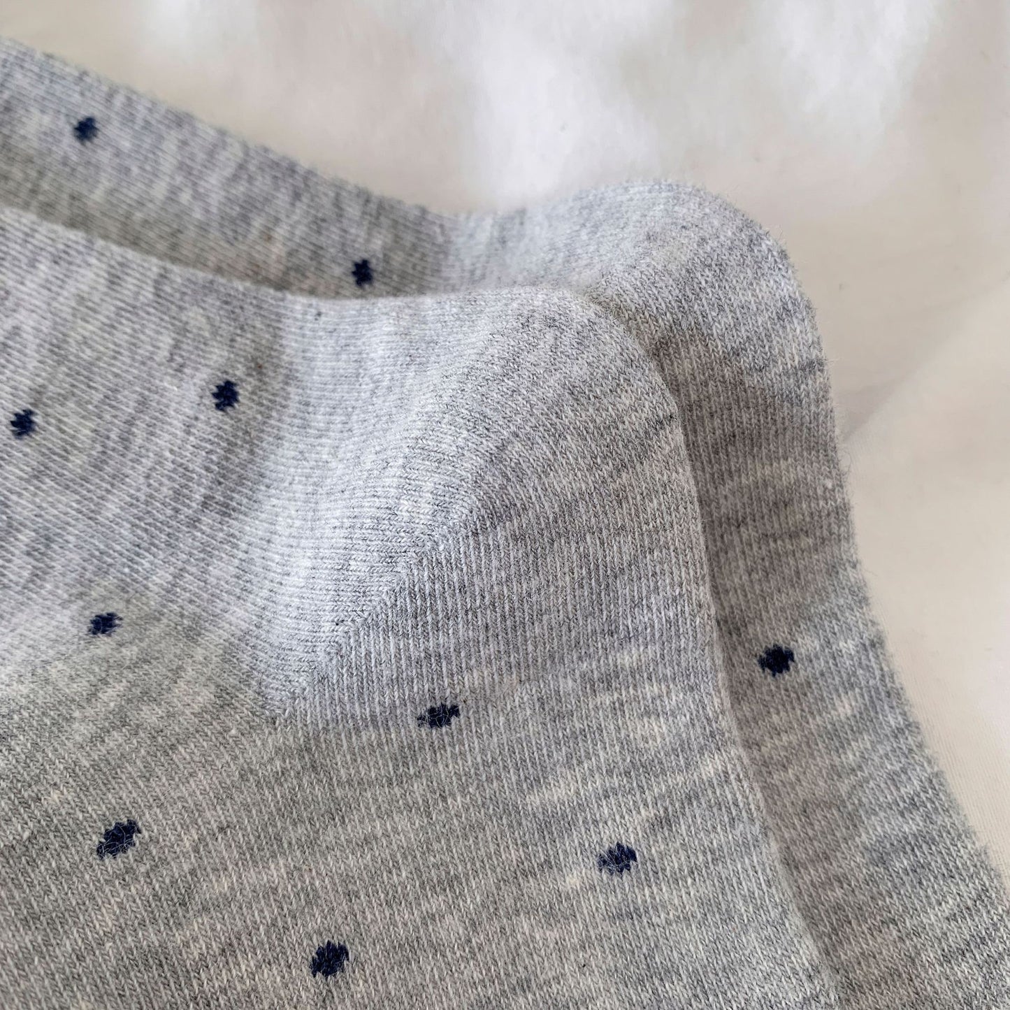 Elegant Cream&Navy Blue Crew Socks