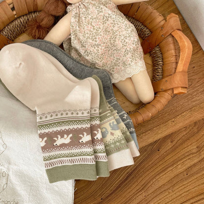 Nordic Polar Animal Crew Socks