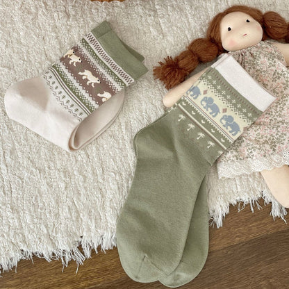 Nordic Polar Animal Crew Socks