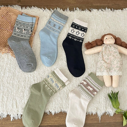Nordic Polar Animal Crew Socks