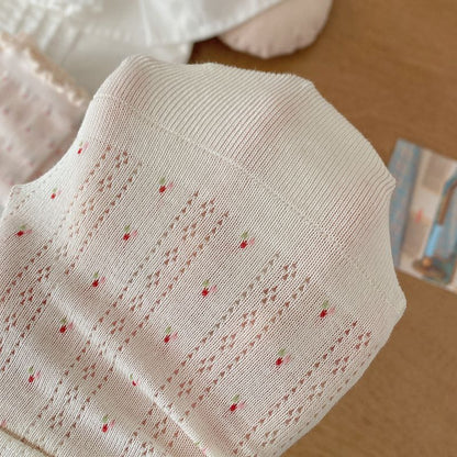 Ditsy Dot Ruffled Summer Ankle Socks