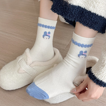 Fairy Tale Bunny Design Crew Socks