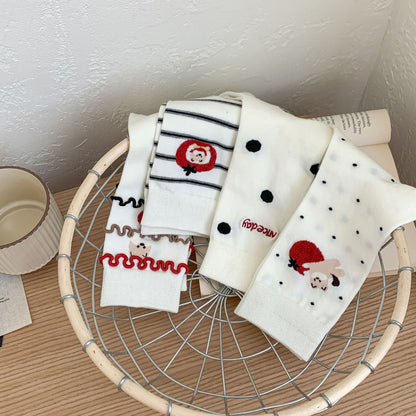 Playful Puppy & Apple Crew Socks