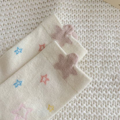 Pastel Pink Series Crew Socks