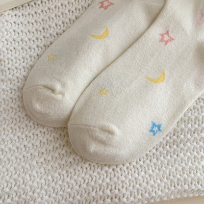 Pastel Pink Series Crew Socks