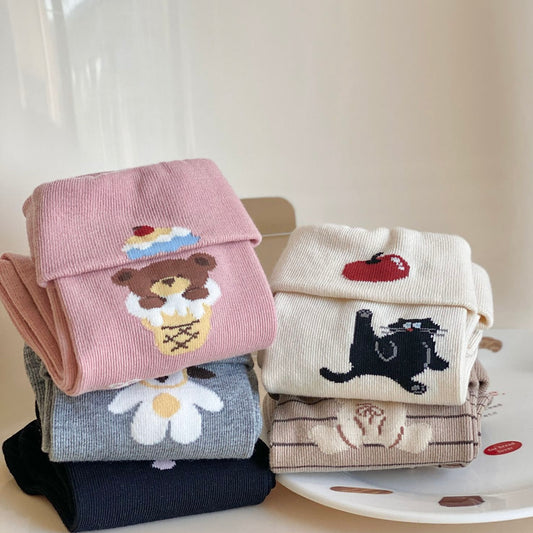 Sweet Double-Layer Ruffled Crew Socks