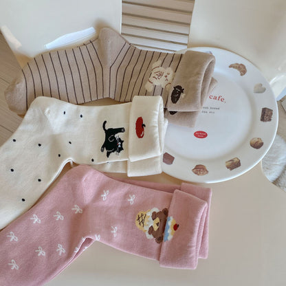 Sweet Double-Layer Ruffled Crew Socks