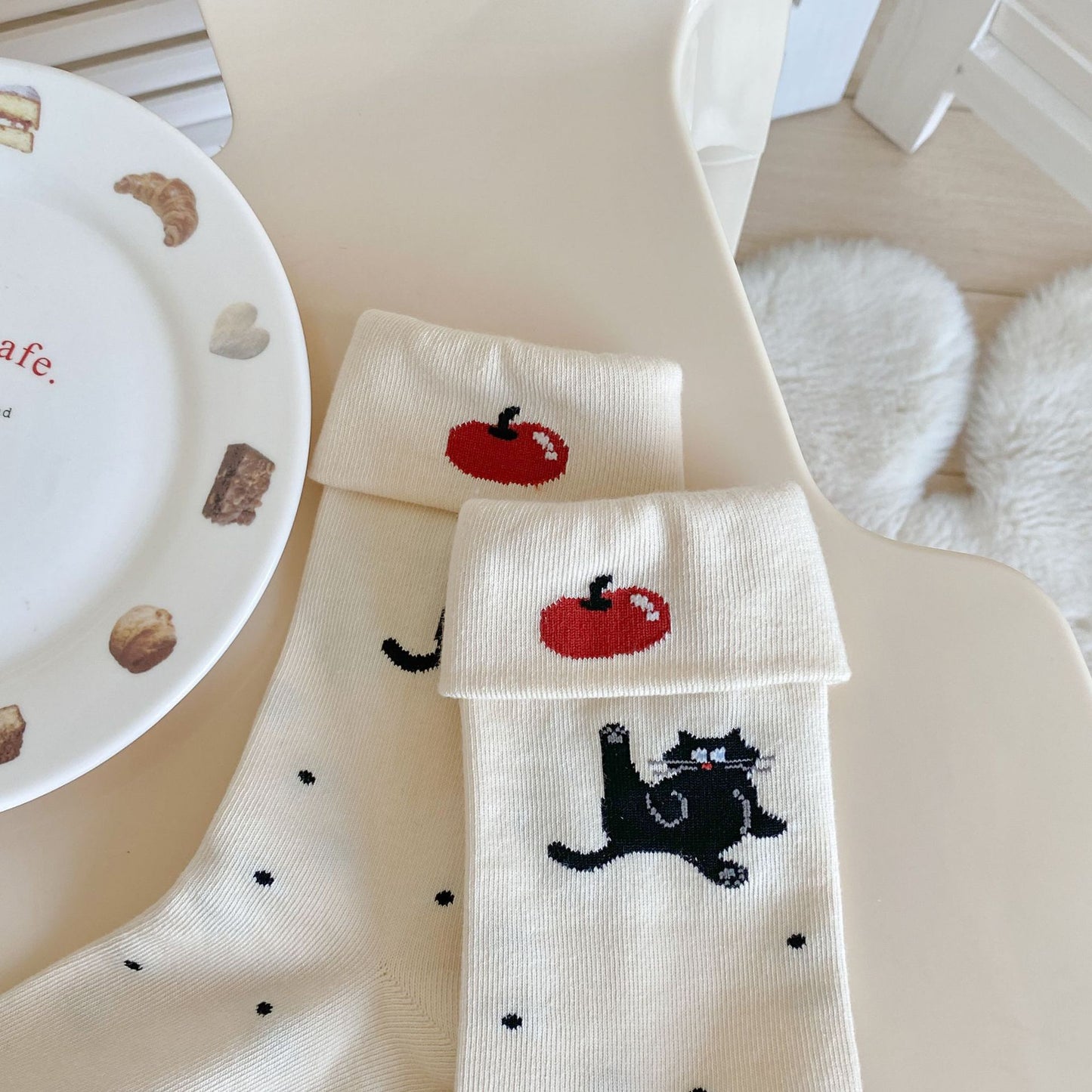 Sweet Double-Layer Ruffled Crew Socks