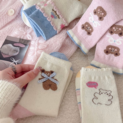 Fairy Tale Bear & Cloud Crew Socks