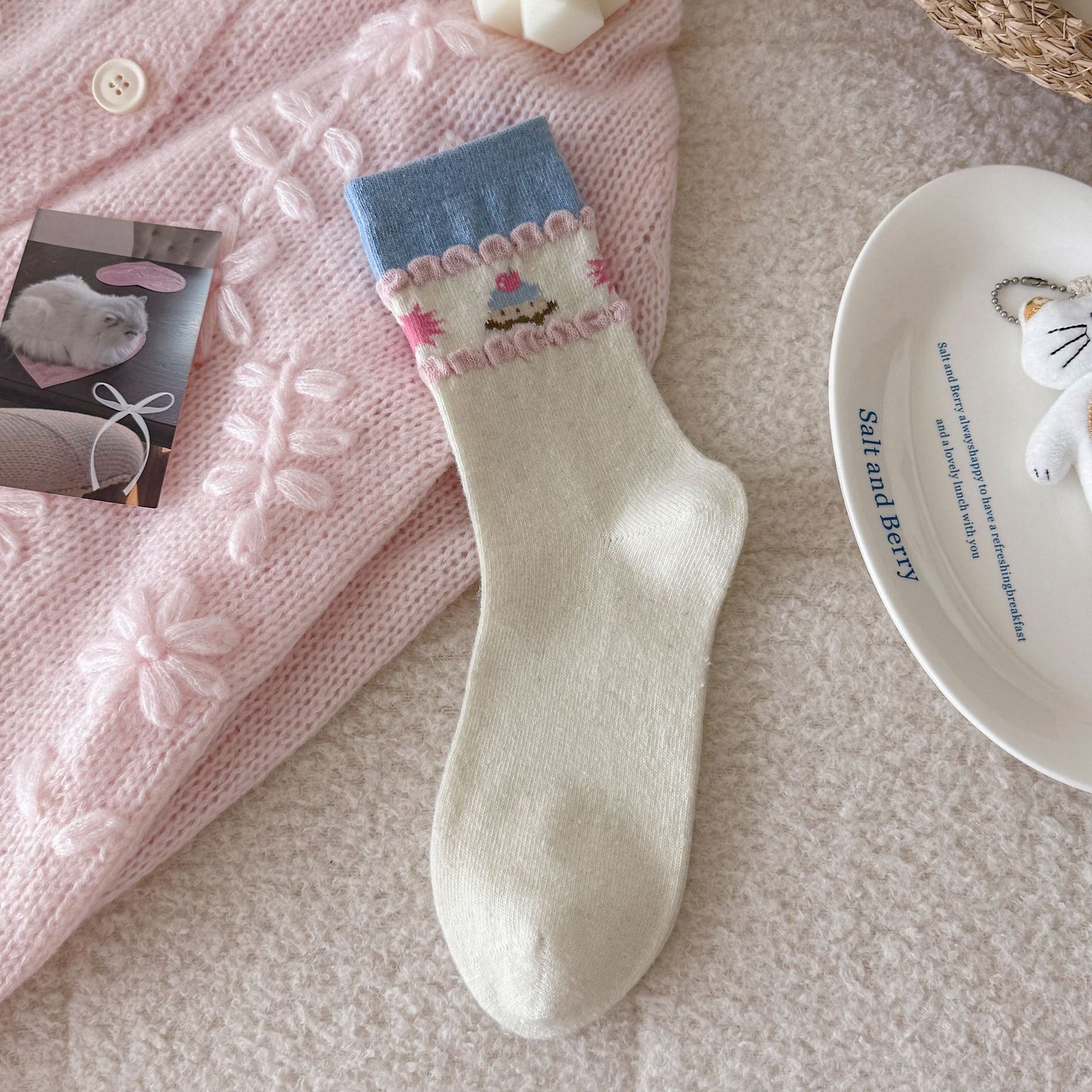 Fairy Tale Bear & Cloud Crew Socks