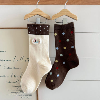 Dachshund & Bone Knit Crew Socks