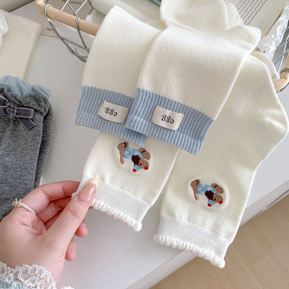 Elegant&Sweet Blue Series Crew Socks