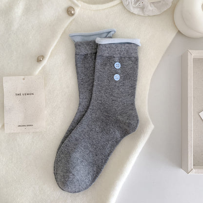 Elegant&Sweet Blue Series Crew Socks