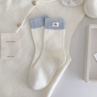 Elegant&Sweet Blue Series Crew Socks