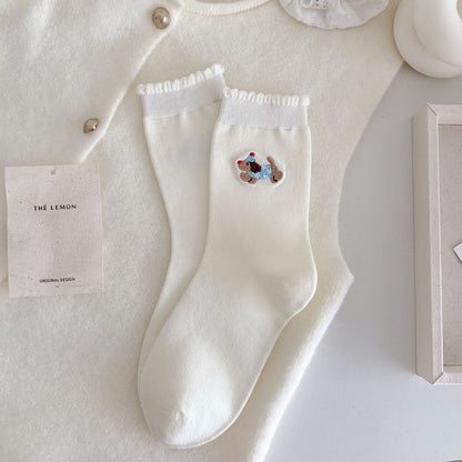 Elegant&Sweet Blue Series Crew Socks