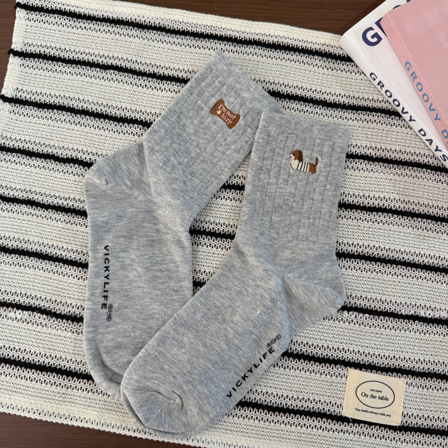 Not Lazy Puppy Quarter Socks