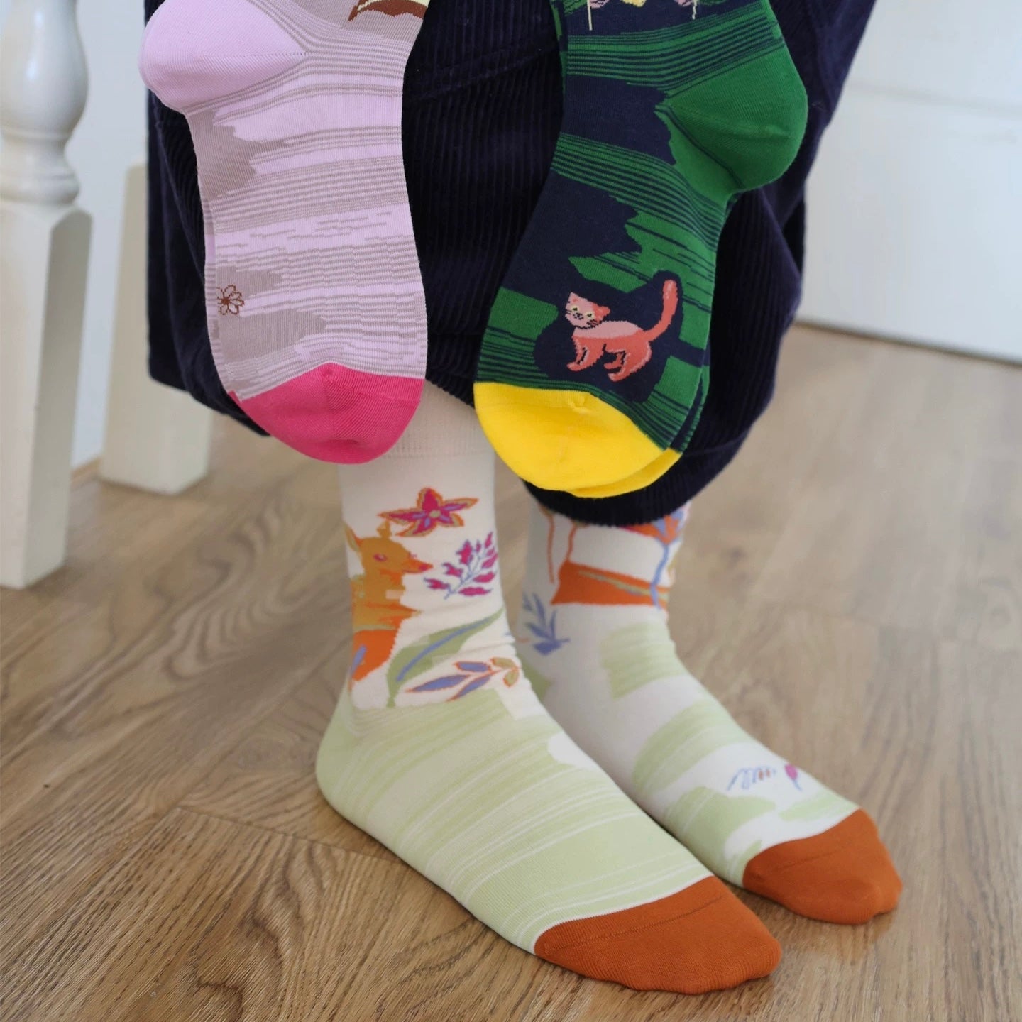 Artistic Oil Painting Style Animal Socks