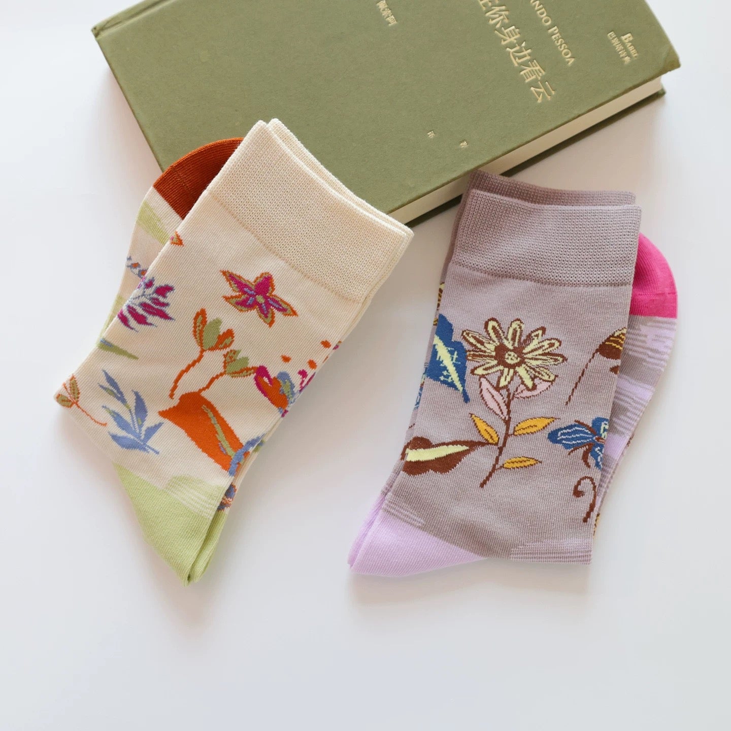 Artistic Oil Painting Style Animal Socks